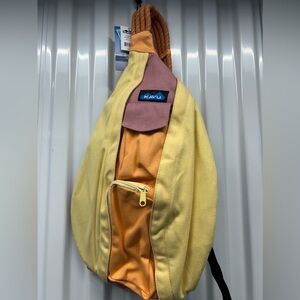 Kavu Rope Sling Rope Bag Crossbody Sunset Sorbet Color Large NWT
